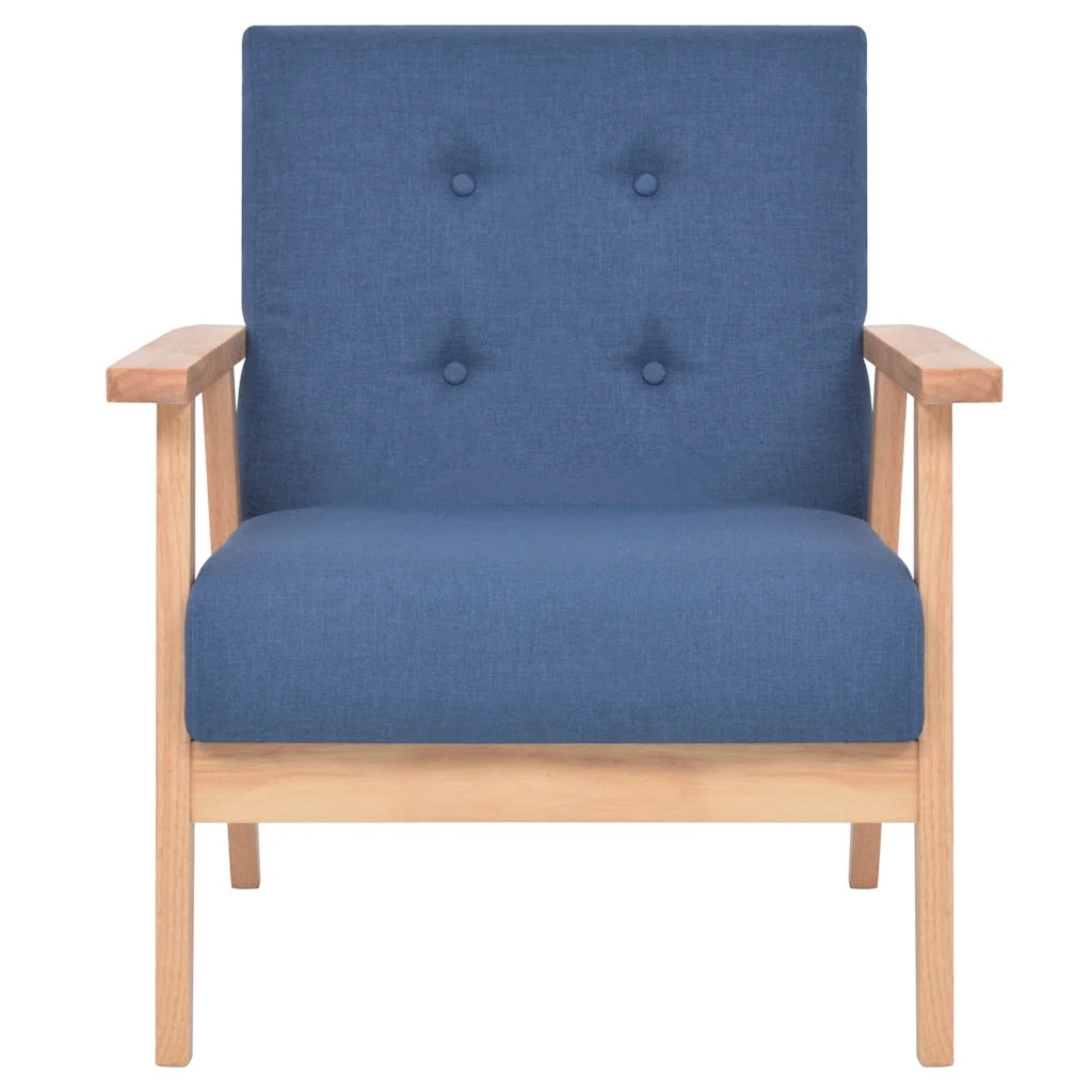 Set di Divani 2 pz in Tessuto Blu  cod mxl 20397