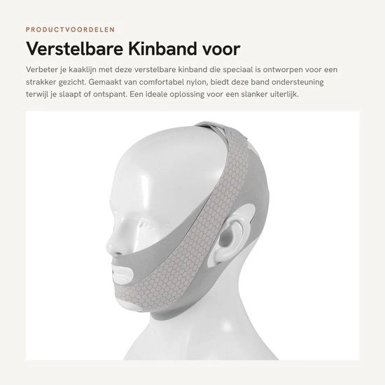 Kit di stiro per viso - Cintura per stiro - Doppia cintura per stiro - Maschera per viso - Nylon - 1 Set 54x11cm/48x5,8cm