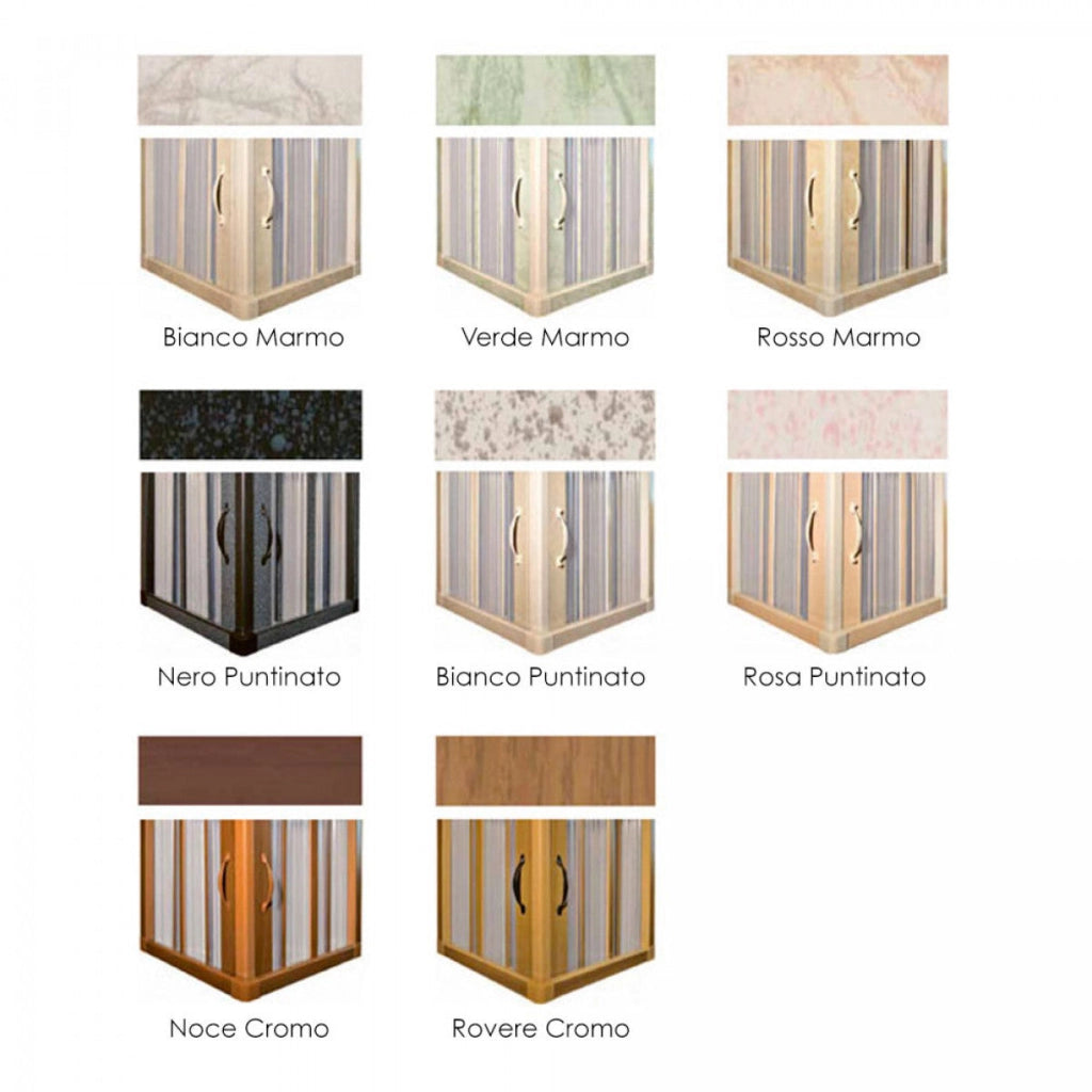 Sopravasca 160 cm 1 Anta a Soffietto in PVC H150 Caldoni Stjerne Bianco