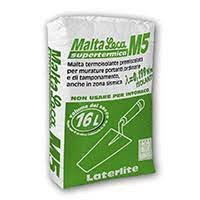 Malta per muratura isolante premiscelata leca m5 supertermica lt