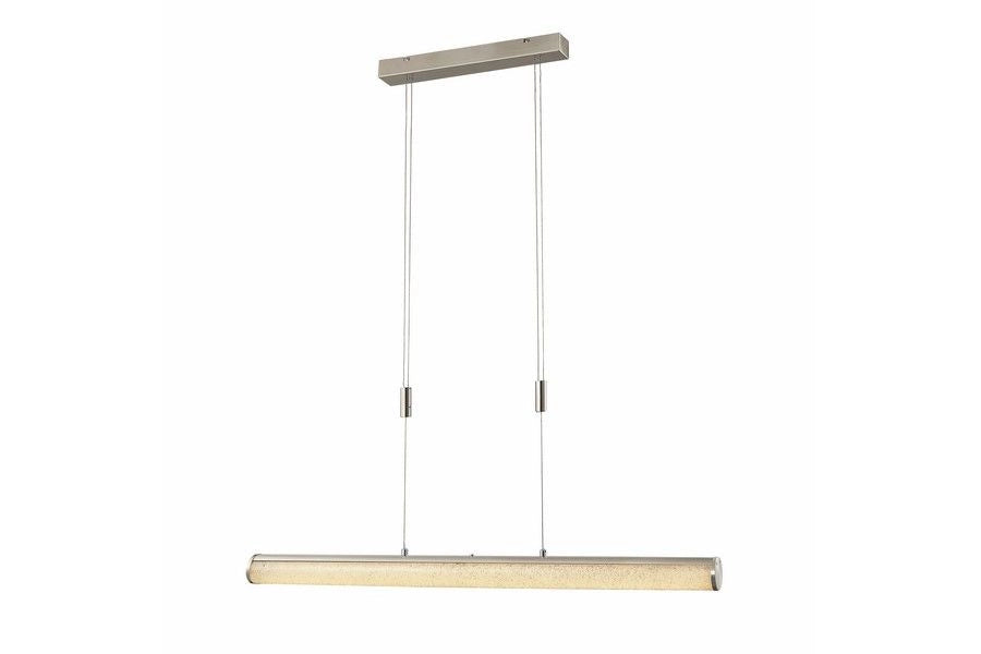Lampada sospesa a barra Sonox LED 36W nichel cristalli