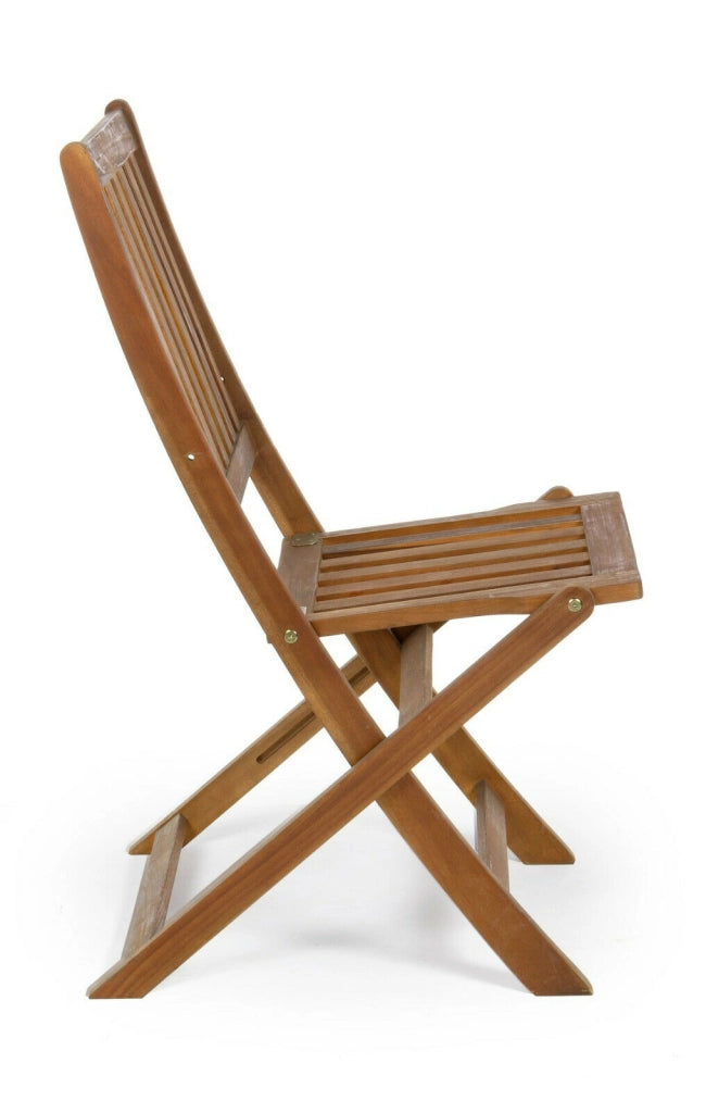 Sedia Pieghevole Legno da Giardino Esterno Braccioli Poltrona Mali Bizzotto N° Sedie: 1, Modello: senza Braccioli