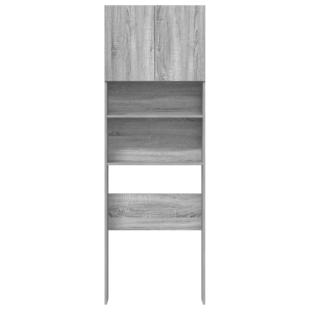 Mobile Lavatrice Grigio Sonoma 64x24x190 cm Legno Multistrato 859132