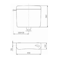 Cassetta wc con installazione a zaino completa di accessori.