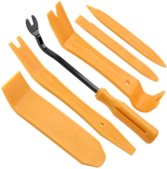 Kit di rimozione auto 6 pezzi Pannello porta Interfaccia di rivestimento interna Strumenti per decorazioni Set di Wiggens per apertura portiere Kit di riparazione e rimozione auto