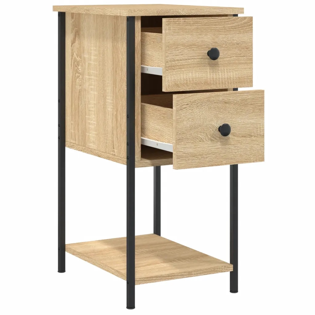 Comodini 2 pz Rovere Sonoma 32x42x70 cm in Legno Multistrato
