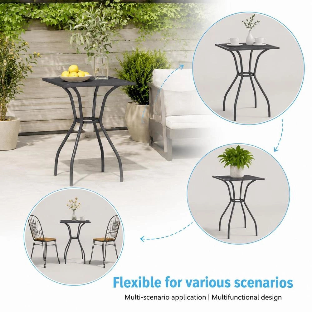 Garden Table Anthracite 50x50x72 Cm Steel Mesh
