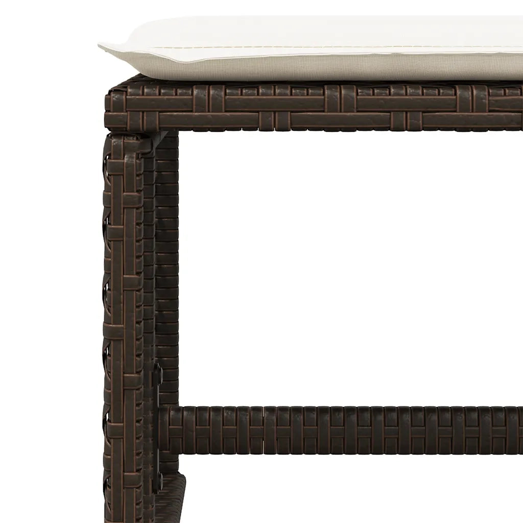 vidaXL Set da Pranzo da Giardino 13pz con Cuscini Marrone Polyrattan