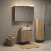 Set di mobili per il bagno 4 pz Rovere Sonoma 3407433