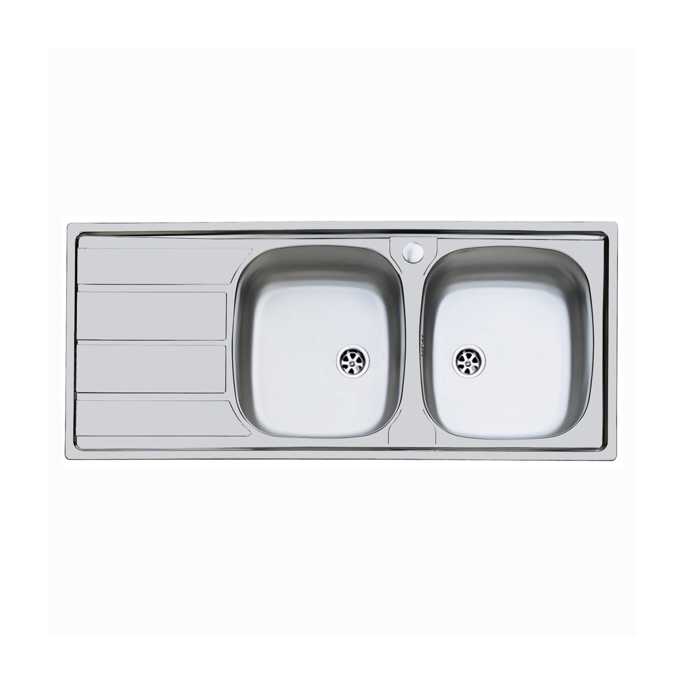 Lavello inox 2v dxsc. 116x50 incasso