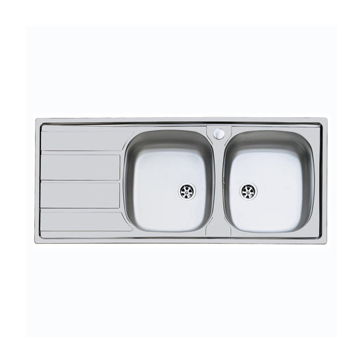 Lavello inox 2v dxsc. 116x50 incasso