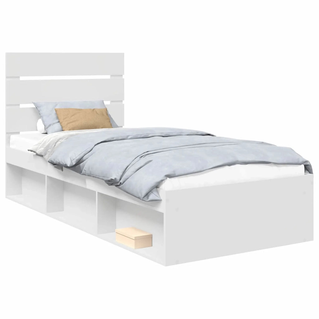 Struttura del letto Bianco 75 x 190 cm Pino massello 3411800