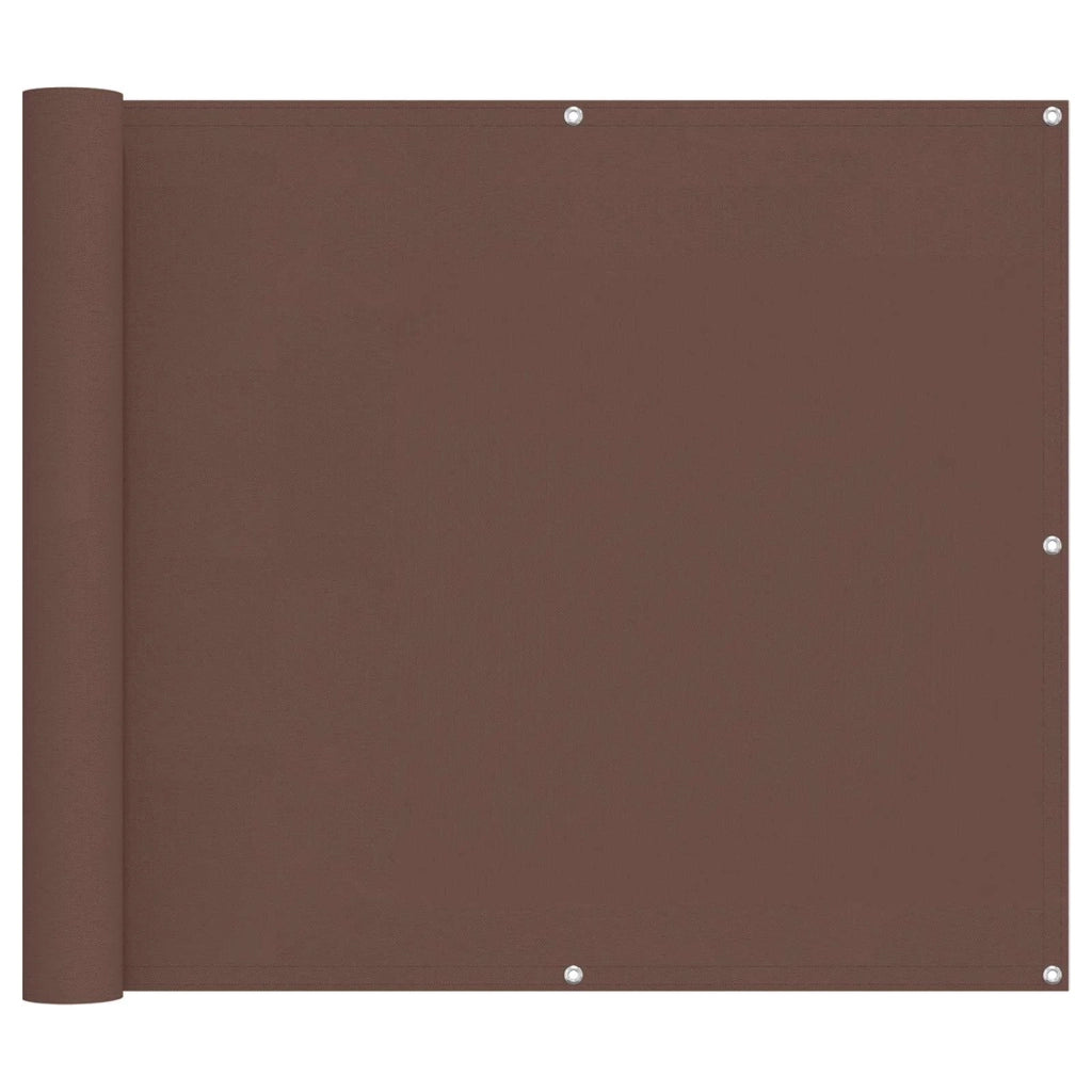 Schermo da balcone Marrone 100 x 400 cm Tessuto Oxford 42030869
