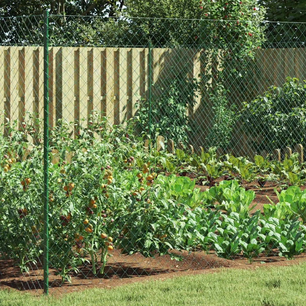 Recinzione a rete metallica Verde 2 x 10 m Acciaio CFW5562890