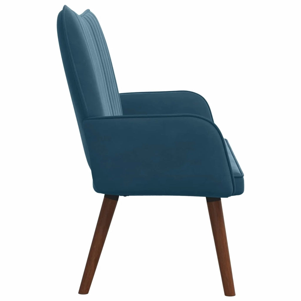 Sofa a Due Posti Blu 115 x 61 x 87 cm Velluto
