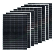 Moduli fotovoltaico impianto 3 kw monocristallino potenza 410w silver pezzi 8