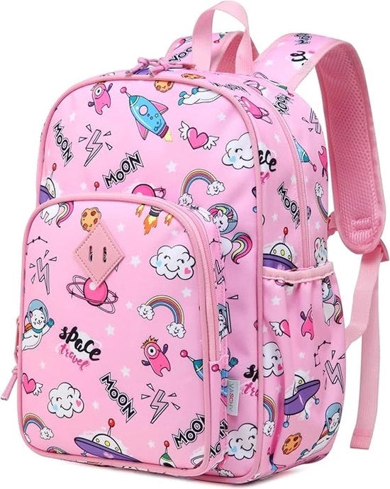 Zak per Bambino, 11,5L borsa leggera per Scuola impermeabile per Ragazza con cintura riflettente Borsa per bambino con tasche elastiche per asciugamano per Scuola Materna