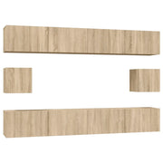 Set di Mobili Porta TV 6 pz | Armadietto TV | Mobile Porta TV Rovere Sonoma in Legno Multistrato