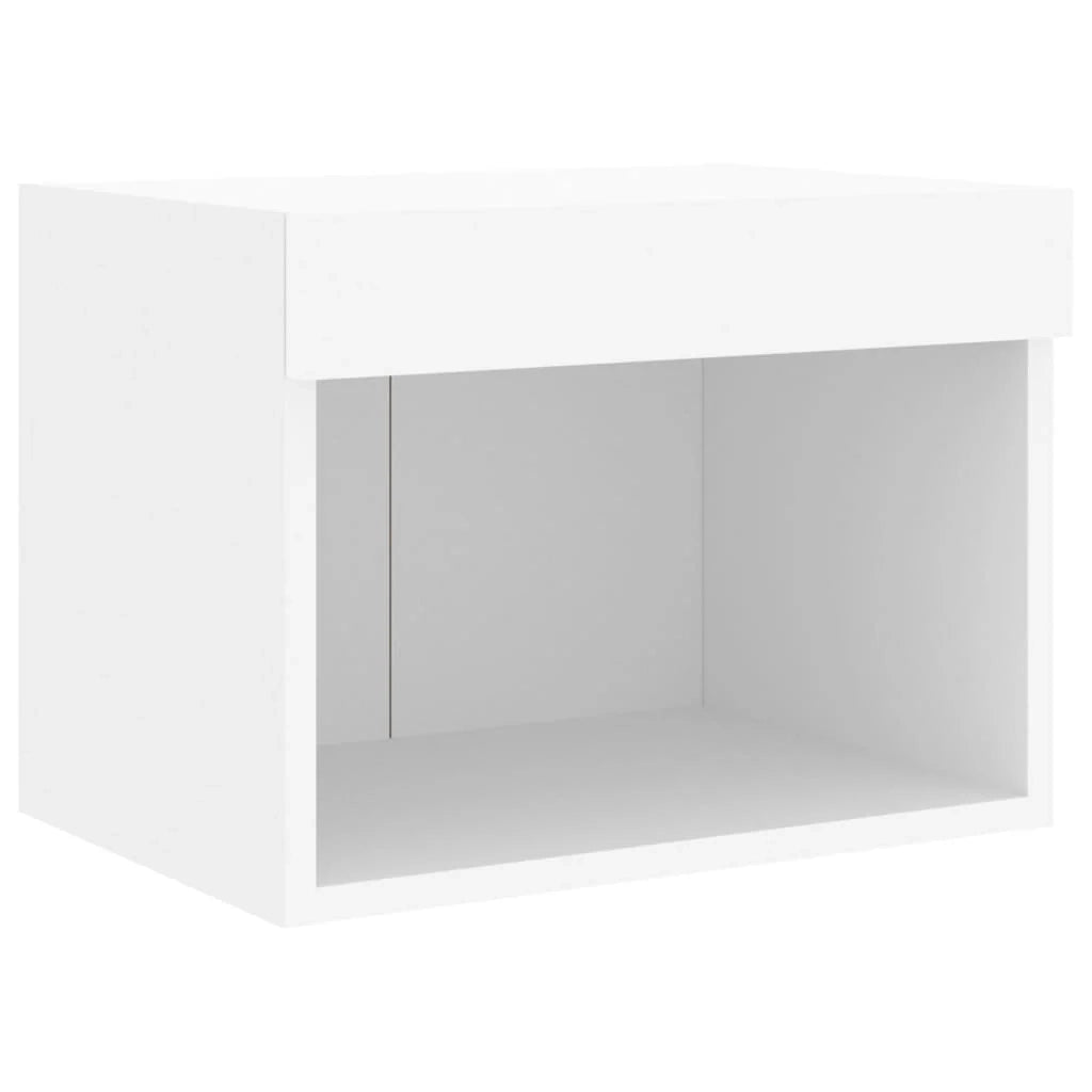 Mobile TV multimediale mensola TV credenza TV sala da pranzo soggiorno camera da letto con LED 5 pezzi legno ingegnerizzato bianco 02_0029378
