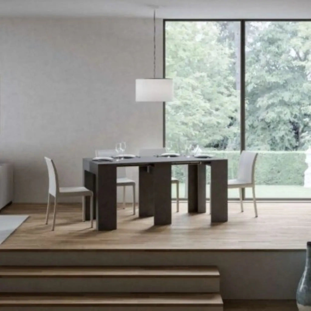 Consolle allungabile 78x47/299 cm Allin noce allunghe interne