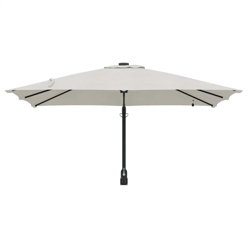 vidaXL Ombrello da giardino Sabbia 248.5 x 247.5 x 160 cm Tessuto