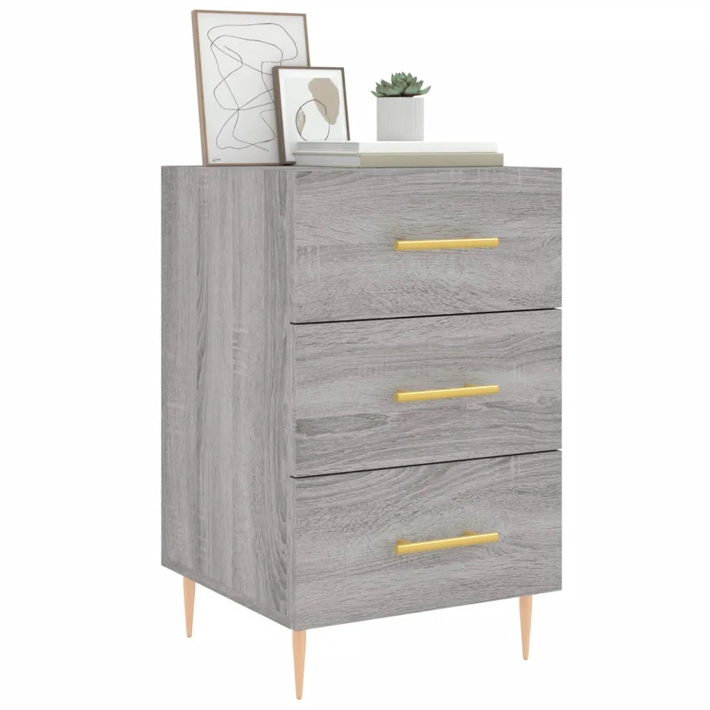 vidaXL Comodino Grigio Sonoma 40x40x66 cm in Legno Multistrato