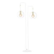 Piantana Contemporaneo Omoikane Acciaio Bianco 2 Luci E27 Ip20