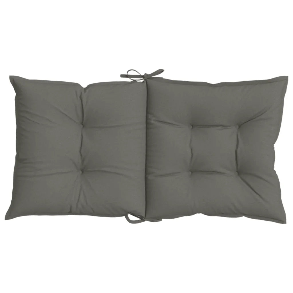 Cuscini Sedia Schiena Bassa 4 pz Grigio MÃ©lange 100x50x7 cm