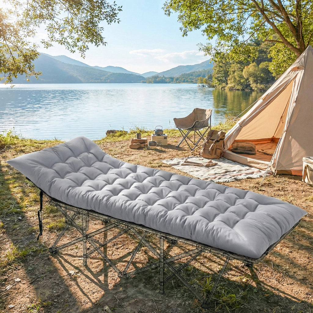 Materasso da campeggio pieghevole ¨C zephmum ¨C grigio chiaro 7.6 cm