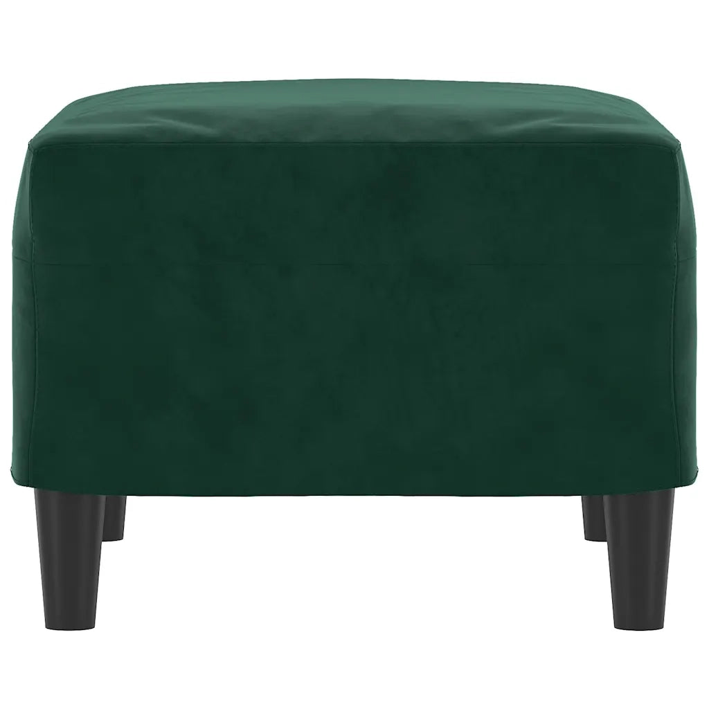 Poggiapiedi Verde Scuro 60x50x41 cm in Velluto 349295