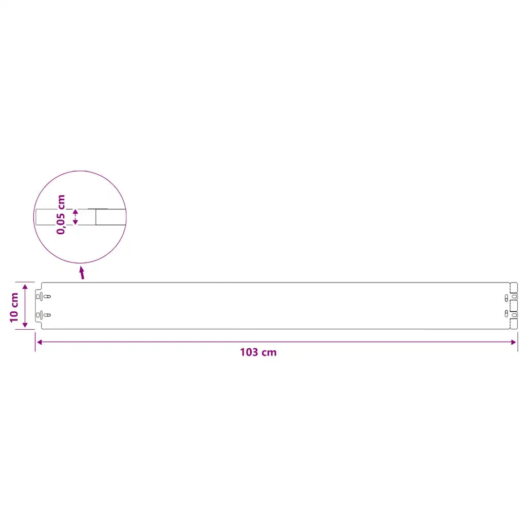 Bordure per Prato 50 pz Bianchi Acciaio Laminato a Freddo CFW3485882