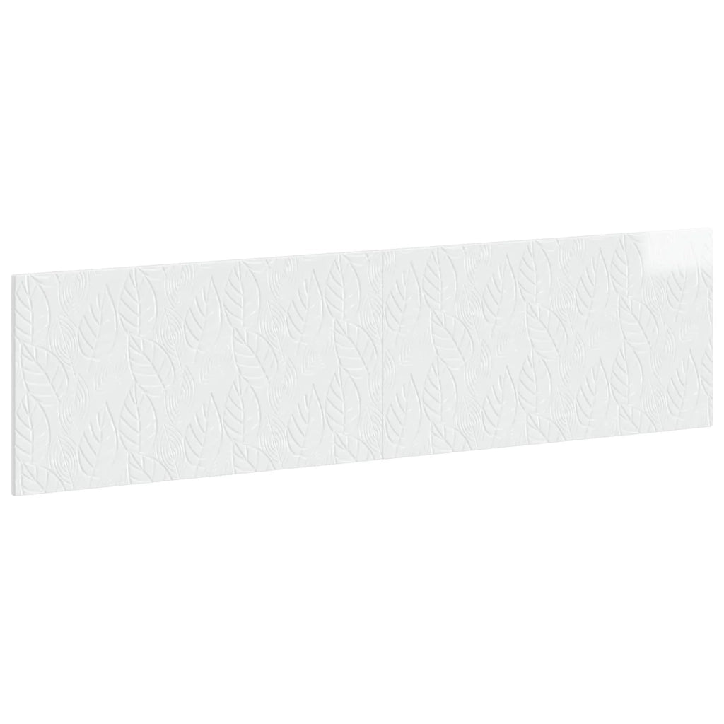 Testiera da Muro DELFT Bianco Lucido Legno ingegnerizzato 897149