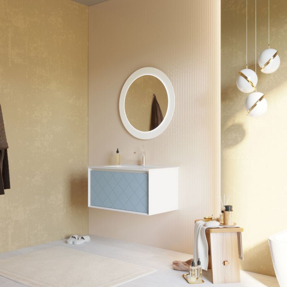 Mobile sospeso Relief 80 cm - Celeste opaco