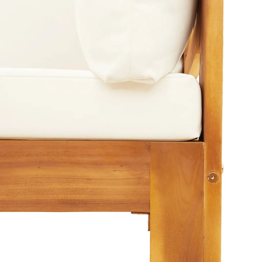 Set Divano da Giardino 5 pz con Cuscini Legno Massello Acacia