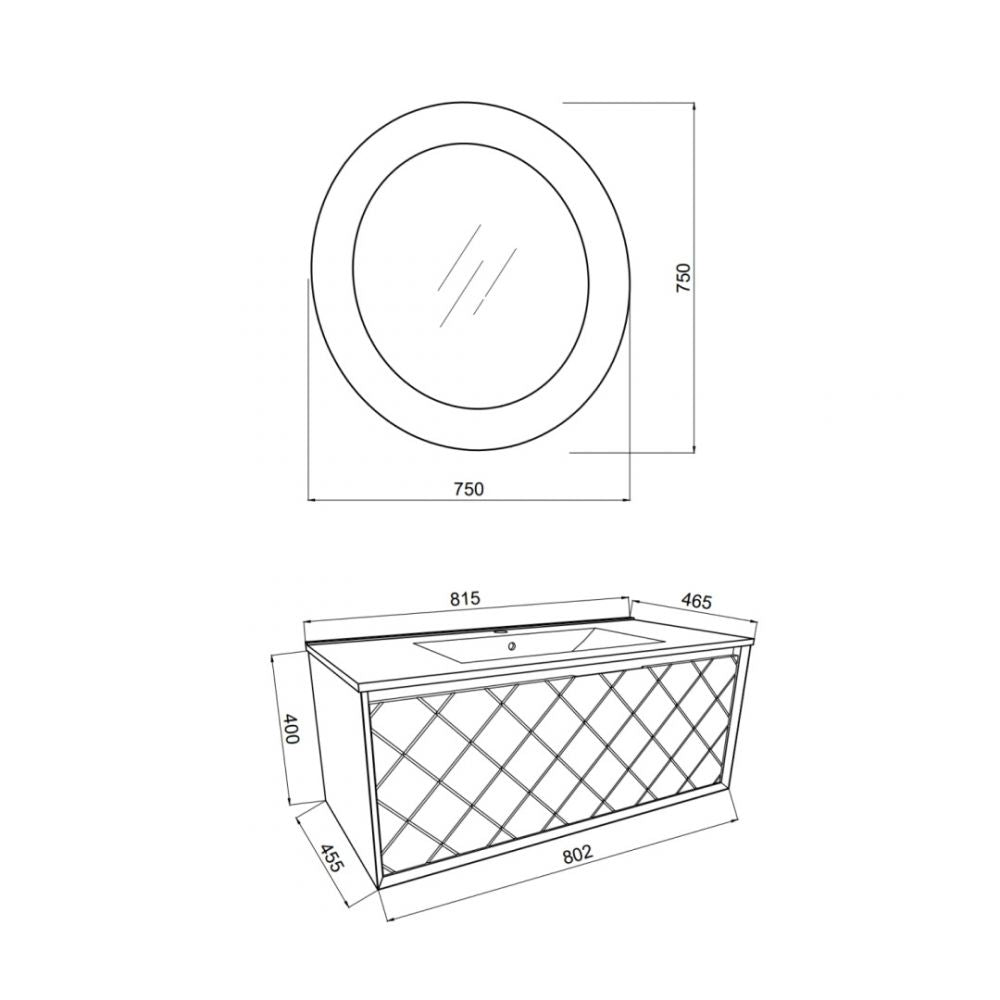Mobile sospeso Relief 80 cm - Celeste opaco
