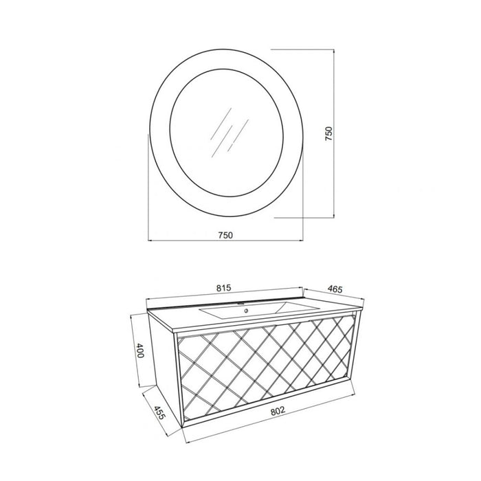 Mobile sospeso Relief 80 cm - Celeste opaco