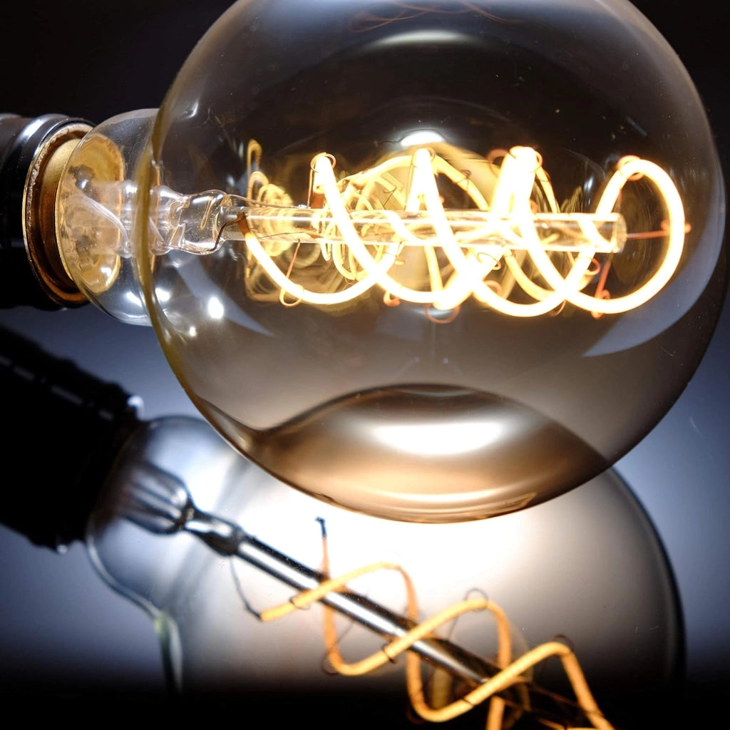 ZMH Confezione da lampadine LED vintage E27 G125 4W 2700K Bianco caldo lampadine a globo in vetro stile retrò