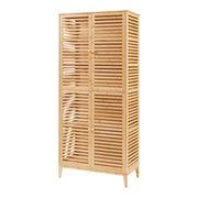 Mobiletto/scaffale da bagno in bambù 180 x 80 x 40 cm finitura naturale 03_0008885
