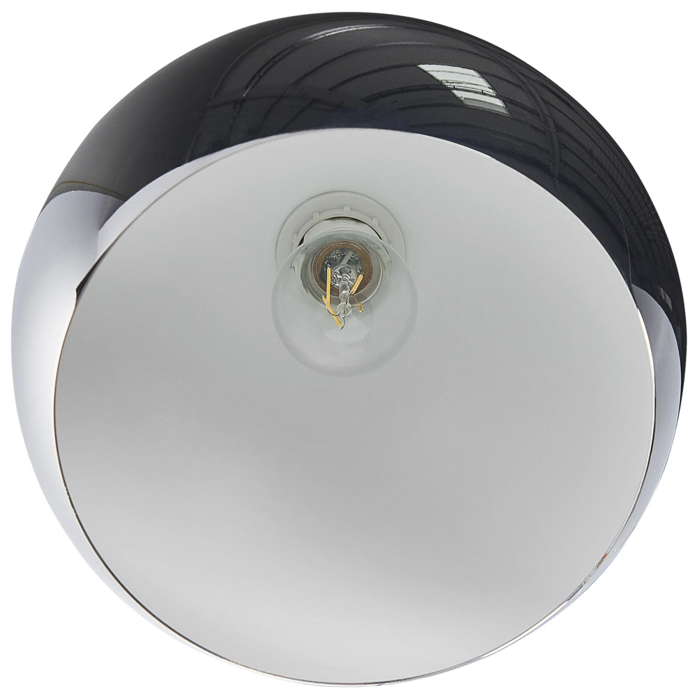 Lampada da Terra in Metallo Argento 210 cm Moderna Rotonda Orientabile Cupola Paralume Lucido Soggiorno