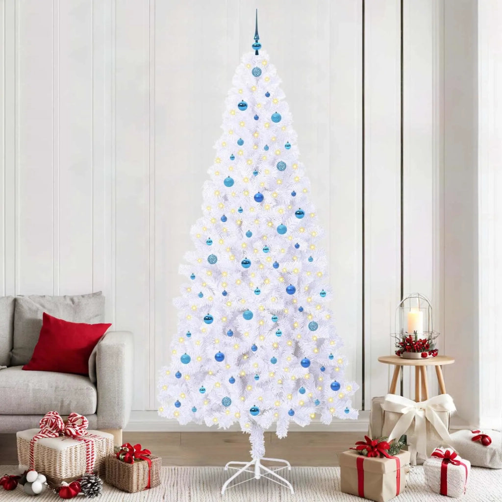 Albero di Natale artificiale Bianco 240 cm PVC e Acciaio 3426682