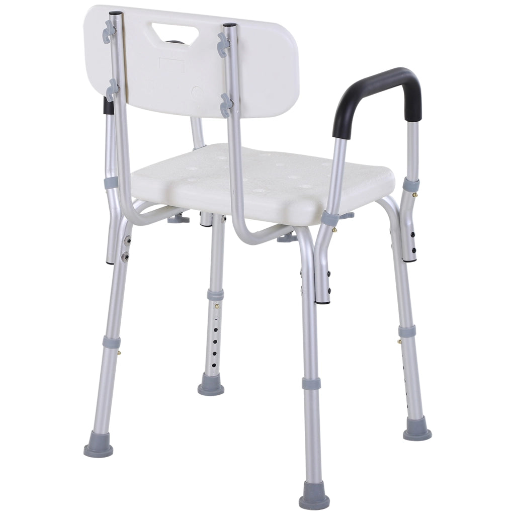 Sedia da Doccia Ergonomica ¨C zephmum ¨C Altezza Regolabile Antiscivolo Colore Bianco