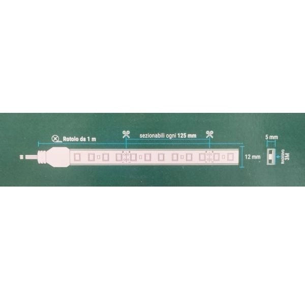 STRIP LED AC230 10W LUCE NATURALE 4000K 1MT IP65 BEGHELLI