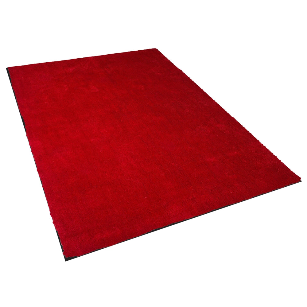 Tappeto Shaggy Rosso 140 x 200 cm Moderno Tappeto Rettangolare Trapuntato a Pelo Lungo