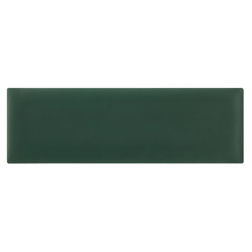 Set Carpino di 2 Pannelli Murali Imbottiti Rivestiti in Tessuto Velluto Verde Scuro 90x30 cm [neu.haus]