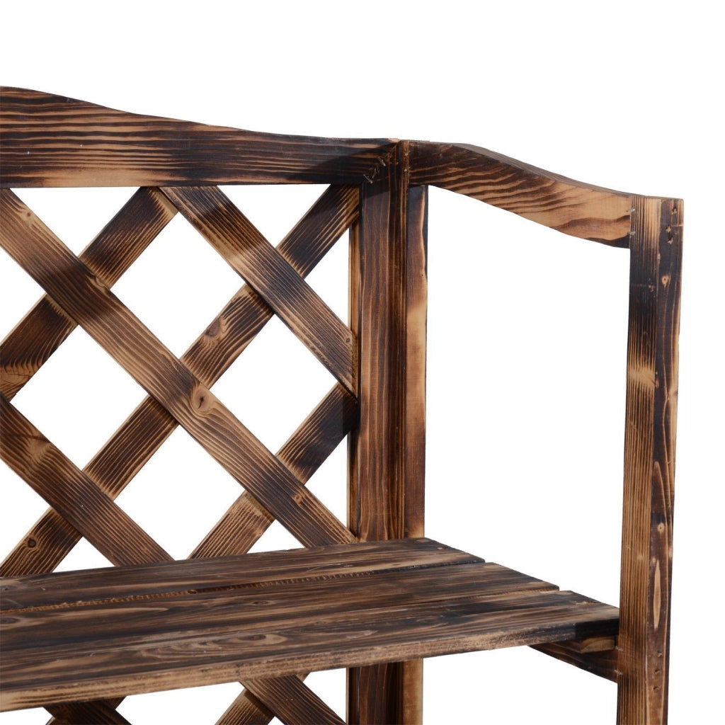 Easycomfort Scaffale Porta Piante da Esterno a 3 Ripiani in Legno di Abete, Portavasi da Interno ed Esterno, Fioriera da Balcone, 80x40x148cm