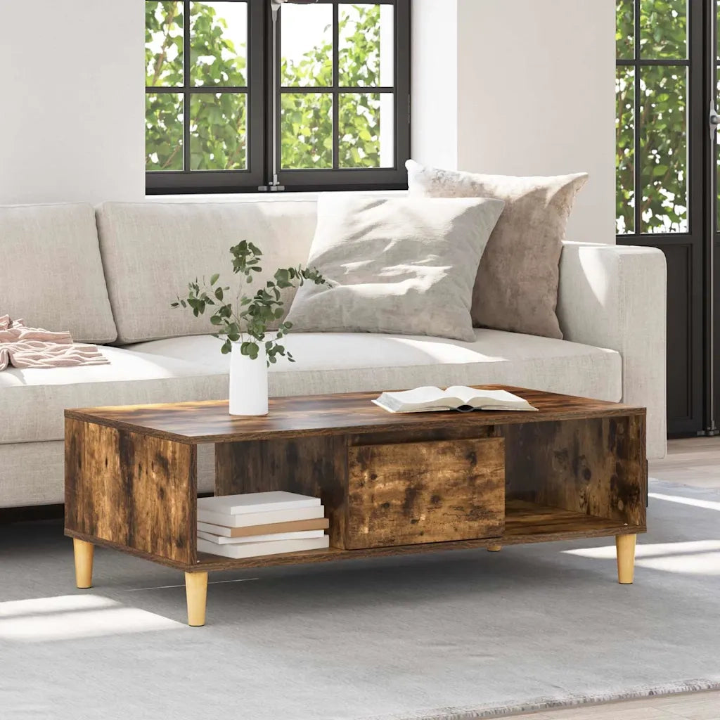 Tavolino da salotto Rovere fumé 102 x 55 x 35 cm 876193