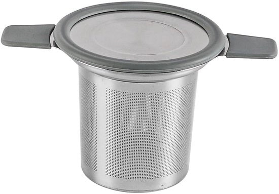 Set di infusione per tè con manici termoresistenti - Set di infusione per tè in acciaio inossidabile - Set di infusione per tè con rete fine - Infusore per tè - Adatto per il tè caldo - Dimensioni 7,3 x 13,8 cm