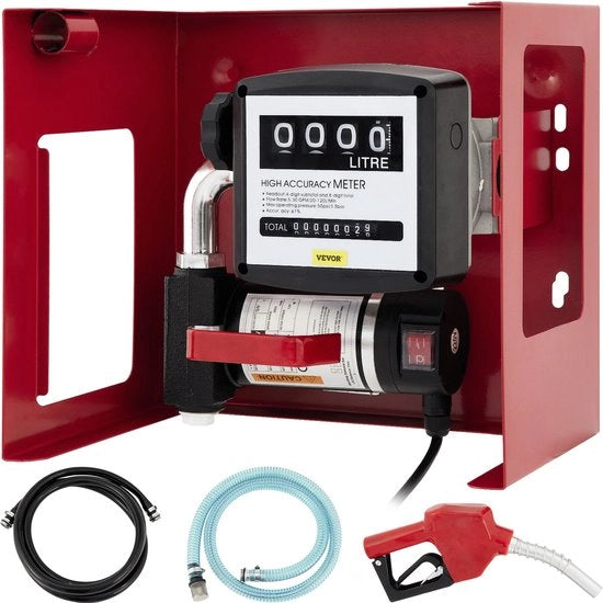 Pompa Diesel, 155W Autoaspirante Pomp Carburante, 40L Pompa Carburante, 2800 giri/min Motore Pompa Carburante, 20 kg Pompa Carburante Diesel, con Disco di Aspirazione Automatico, Adatta per Camion, Barili, Diesel e Navi