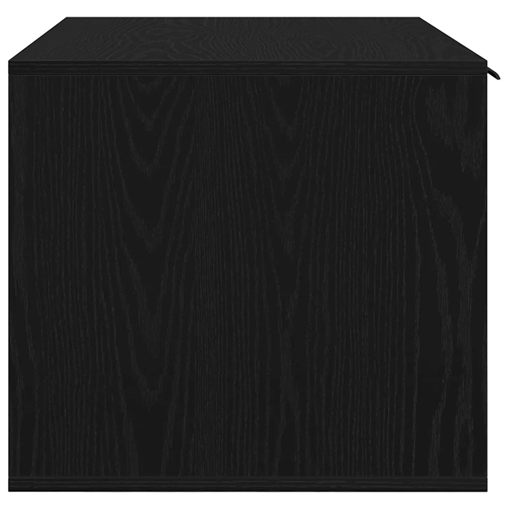 Lettiera per gatti in rovere nero 80x50x45 cm in legno ingegnerizzato 865987