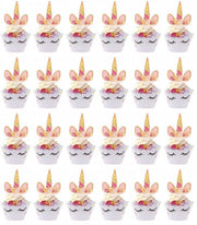 Cupcake e Cakesphere Decorativi 24 pezzi - Decorazioni per Festa di Compleanno - Stampa a Doppia Faccia - Carta Cartone Spessa